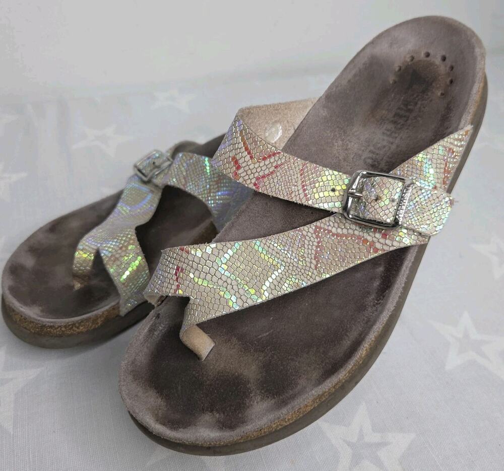 Mephisto Womens Helen Sandals EU 39 US 8.5 Python Snake Print Leather